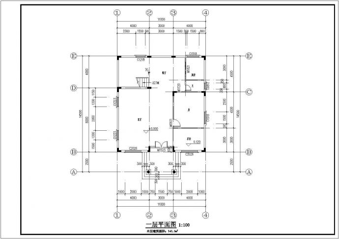 某地框架结构独幢别墅建筑设计方案_图1