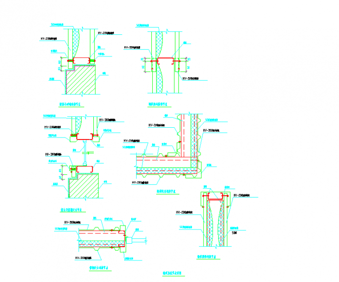 某网架结构墙板系统节点构造详图_图1