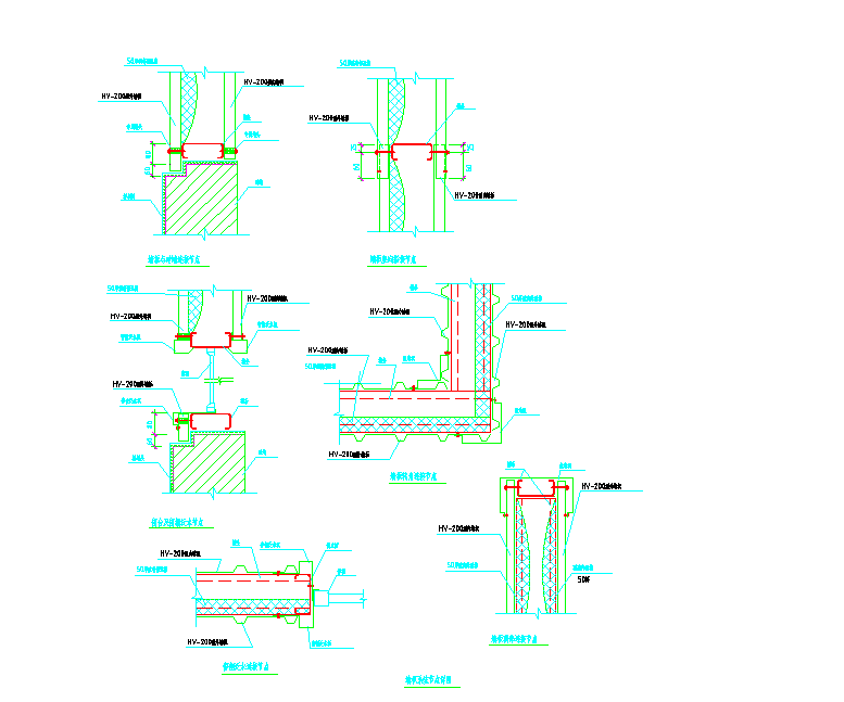 某网架结构墙板系统节点构造详图