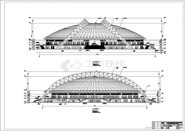 【四川】某地局部四层框架结构体育馆建筑设计施工图纸-图二