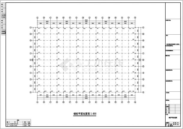 单层5t吊车钢结构厂房结构施工图-图二