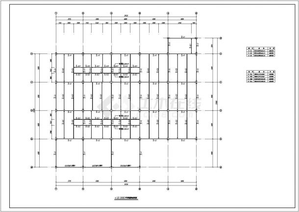 五层排架钢结构独立基础厂房结构施工图-图二