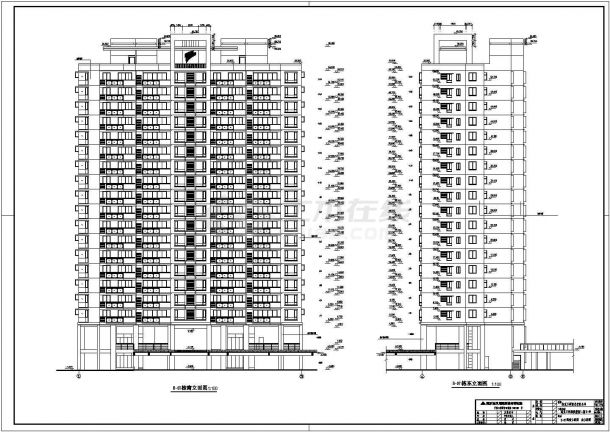 【南京】18层框肢剪力墙体系高层住宅楼建筑设计施工图-图二