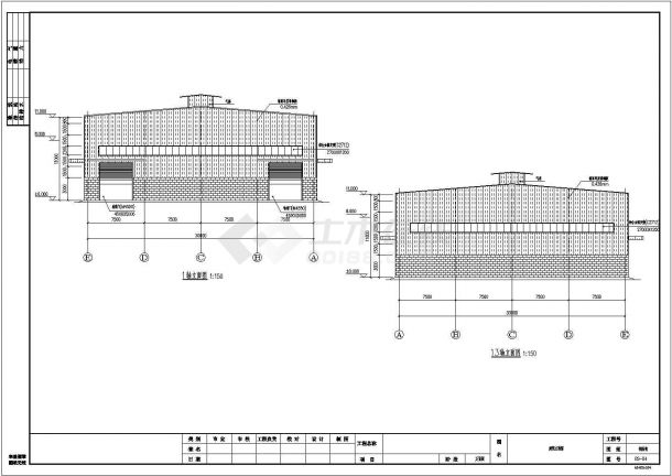 【江苏】单层门式钢结构造纸厂厂房设计图-图二