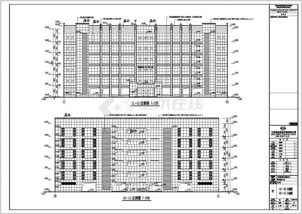 【江苏】6层制药药厂框架结构办公楼建筑设计施工图-图一