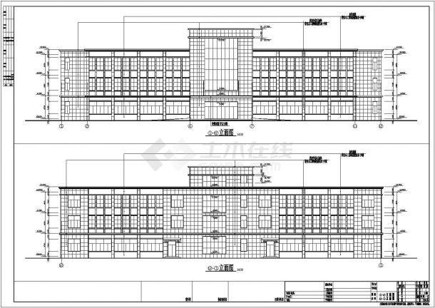 某地3层框架结构工业建筑研发楼建筑设计施工图-图一