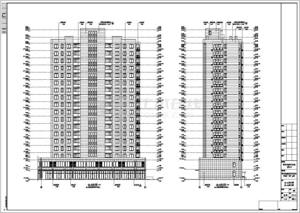 某地18层框剪结构高层住宅建筑设计施工图-图二