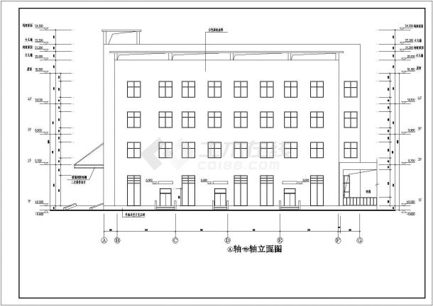 【武汉】四层框架结构人民医院门诊楼建筑施工图-图二