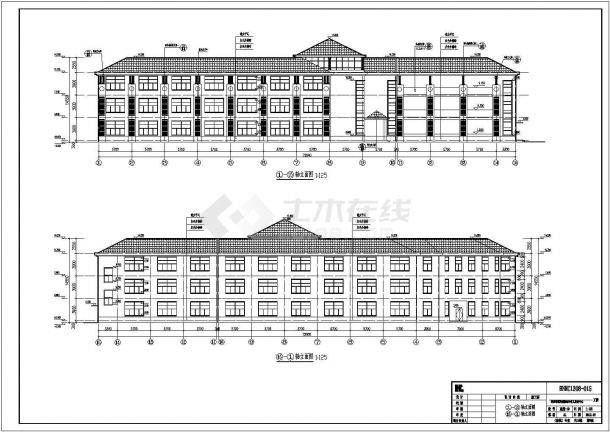【湖南】三层框架精神病医院建筑、结构图（含计算书）-图一