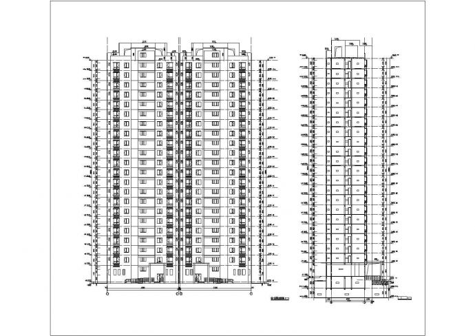 某地22层纯剪力墙高层住宅楼建筑设计扩初图_图1