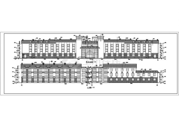 宁晋县3层框砌体和架结构养老院全套建筑施工图-图二