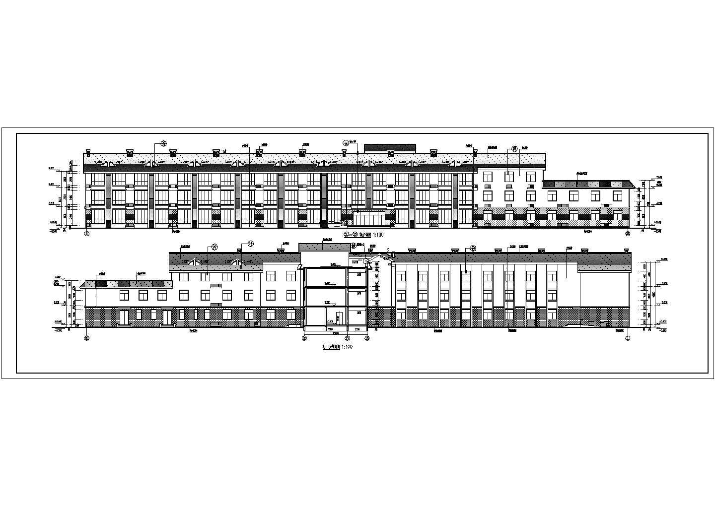 宁晋县3层框砌体和架结构养老院全套建筑施工图