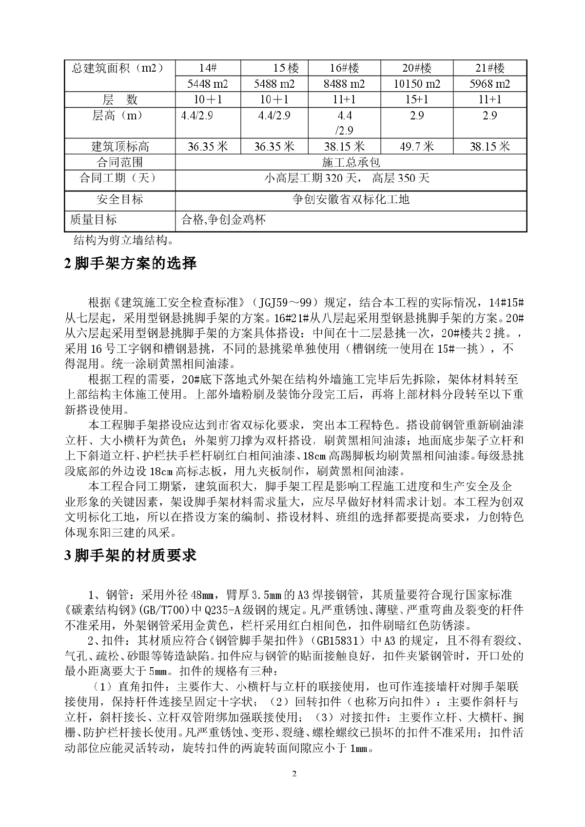 安徽某住宅项目外脚手架施工方案-图二