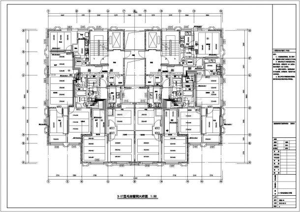 青岛十七层住宅毛细管暖通设计施工图-图一