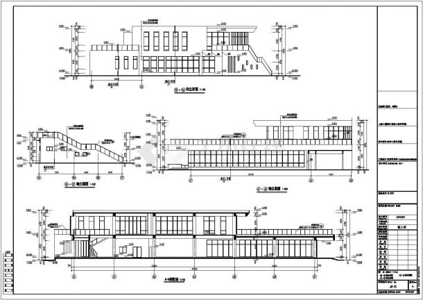 【徐州】某两层现代风格展示厅建筑施工图-图二