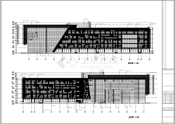 【东莞】某五层框架结构图书馆建筑施工图-图一