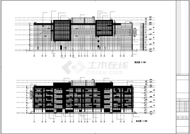 【东莞】某五层框架结构图书馆建筑施工图-图二