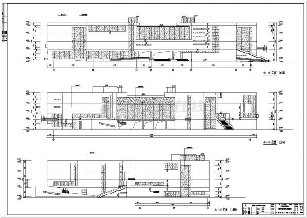中国矿业大学4层框架结构科技博物馆建筑施工图-图一