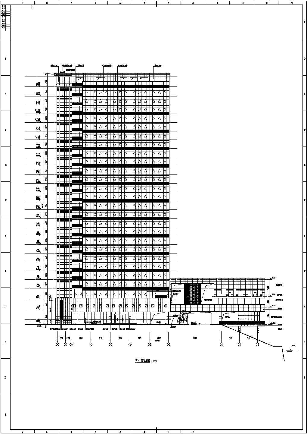 【湖北】某县二十六层档案馆综合楼建筑施工图