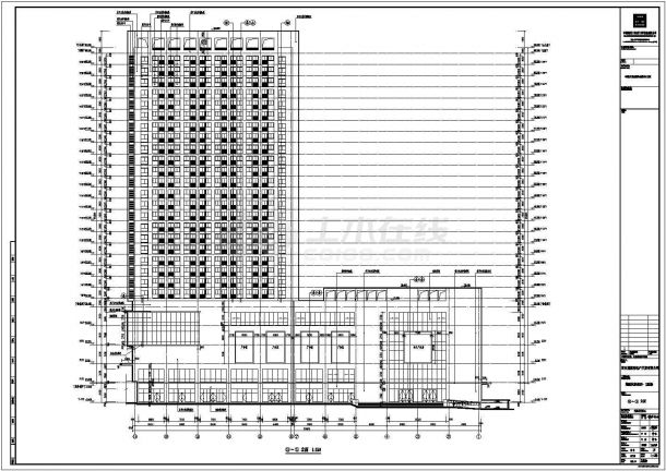 西安市某地26层框架剪力墙结构住宅楼建筑设计施工图-图二
