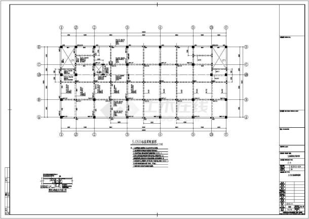 【昆山】三层框架商用博物馆结构施工图-图一