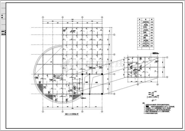 【北京】五层框架展览馆框架结构施工图-图一