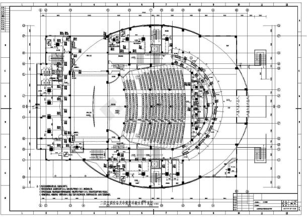 【国外】影剧院空调设计施工图（座椅送风）-图二
