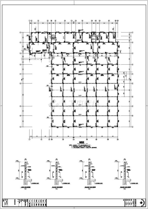 某15层商住楼框架结构设计施工图纸-图一