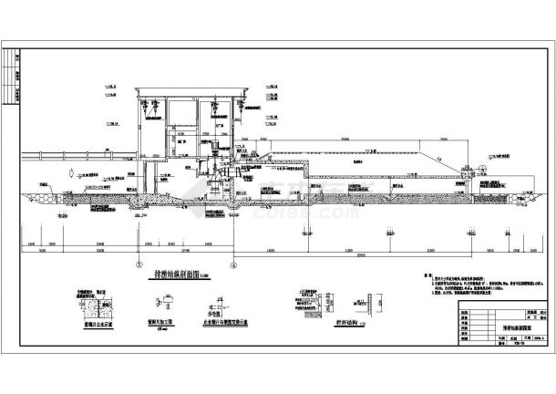 东莞市东城区下桥排涝站工程1米轴流泵排涝站结构钢筋图-图一