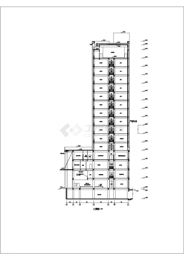 安徽某十七层框架结构疾控中心给排水消防设计图-图二