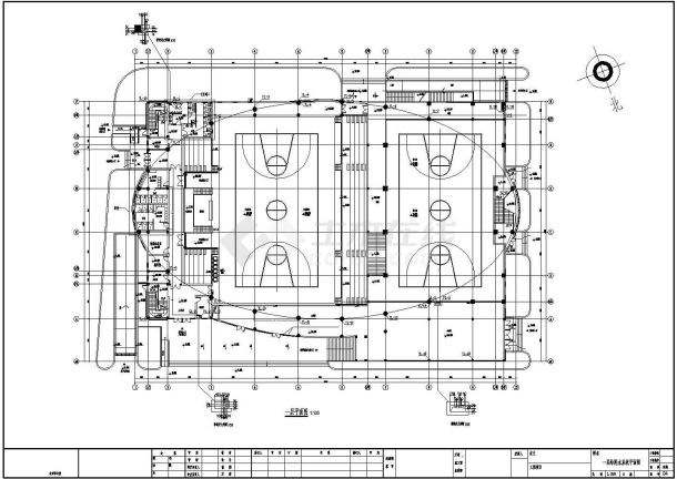 南京某三层体育馆建筑给排水设计施工图-图二