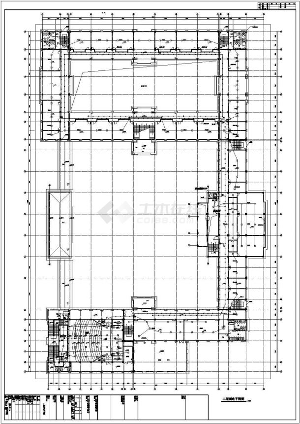 【杭州】小学教学楼及食堂全套电气施工图纸-图二