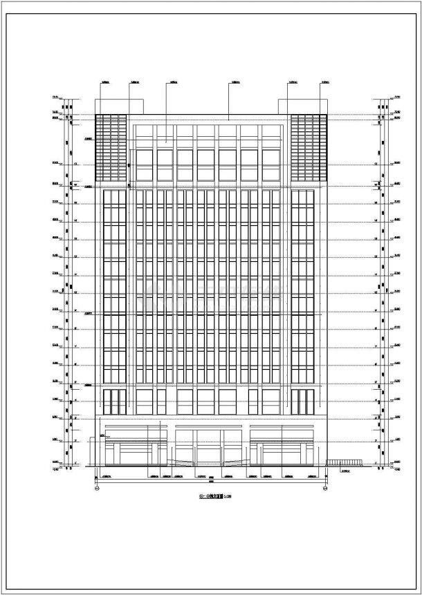 某地多层综合办公楼建筑设计方案图（三套）-图二