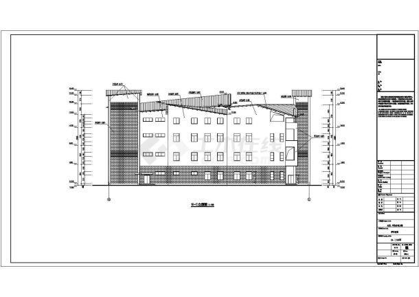 【四川】某农业大学校区4层食堂建筑施工图-图二