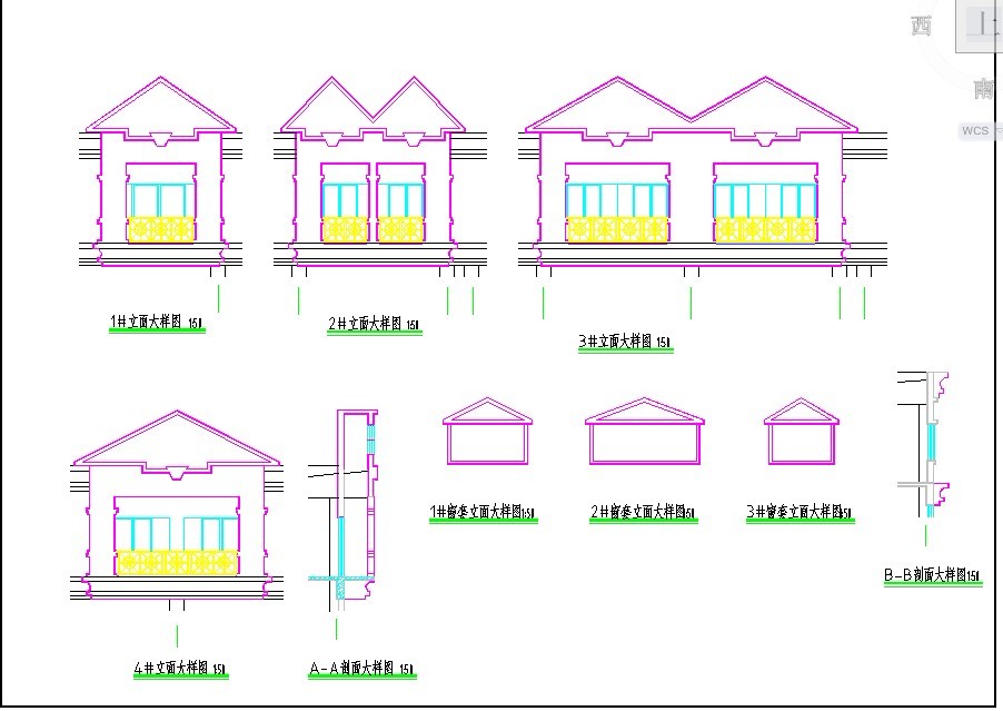 某现代化商业街1.3万平米3层框架结构百货商场建筑设计CAD图纸