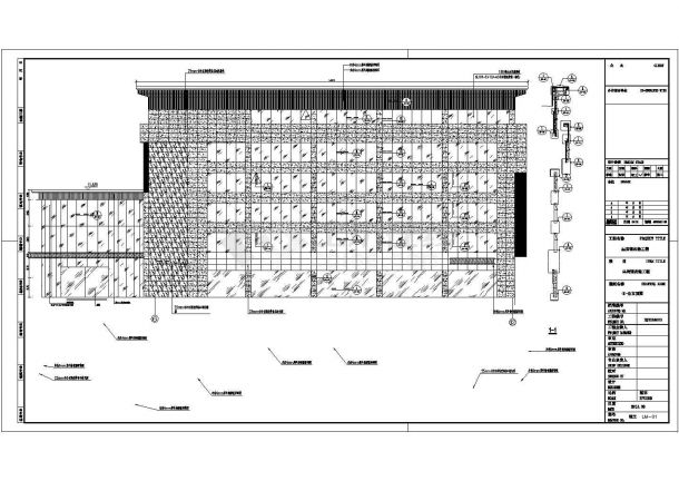 某酒店室外幕墙装修设计图（竣工图）-图一