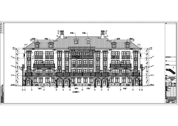 陕西省咸阳市某小区联排叠加别墅建筑施工图-图一