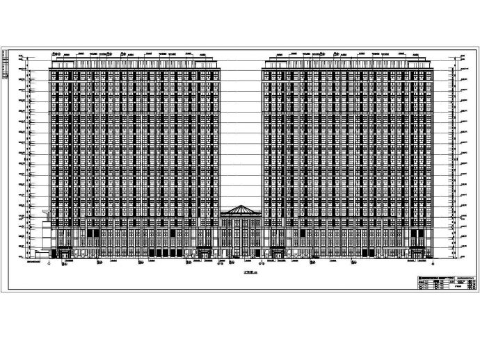 咸阳市18层框架剪力墙结构综合楼建筑施工图纸_图1