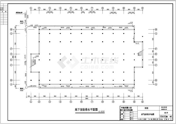 【清江】7度区三层公司员工食堂建筑、结构全套图-图一