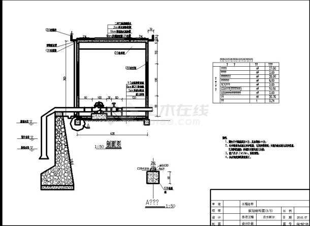 某地大型水利结构设计详图-图二
