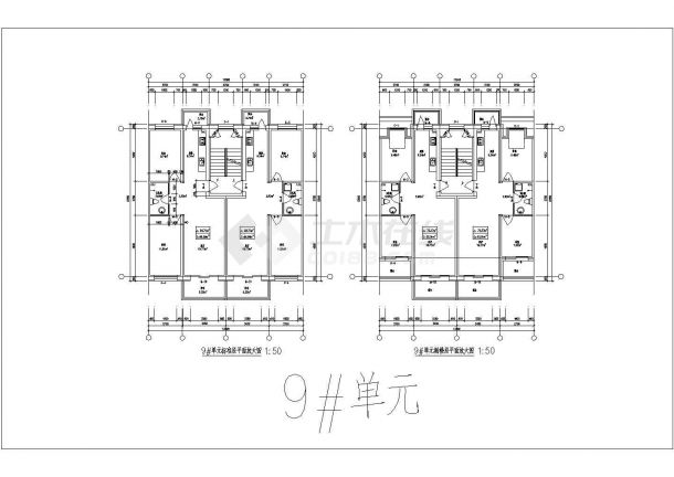 黑龙江3层混凝土框架结构多功能办公楼建筑施工图纸-图二