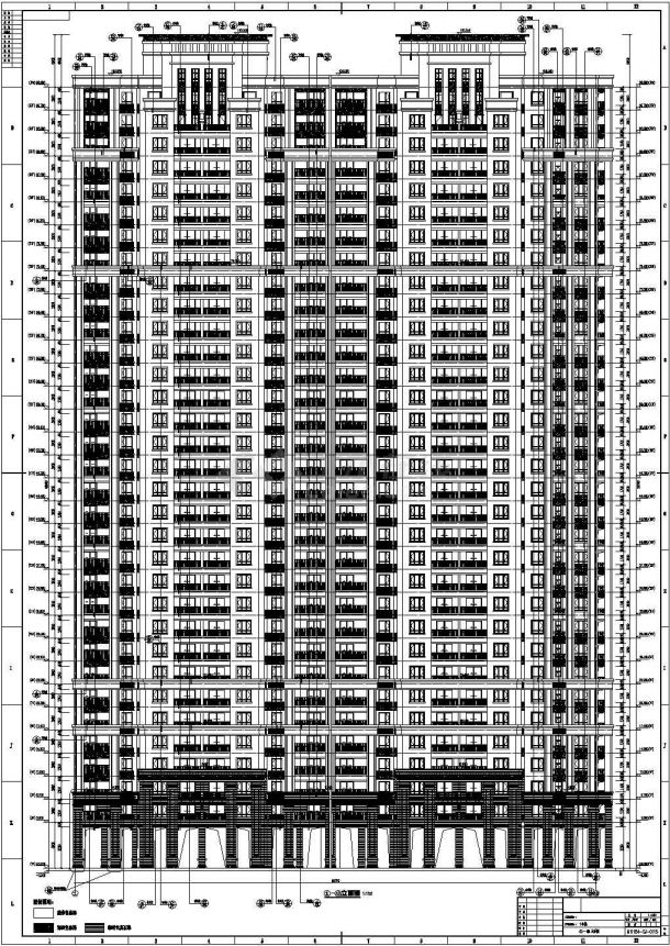 【武汉】33层框剪结构住宅楼建筑施工图-图一
