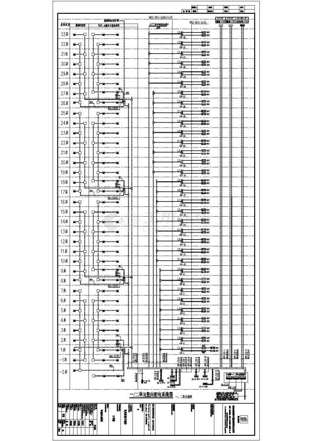陕西某机电所33层纯住宅电气设计参考图-图一