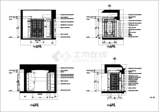 【杭州】欧式顶层大居室样板房设计装修施工图-图一