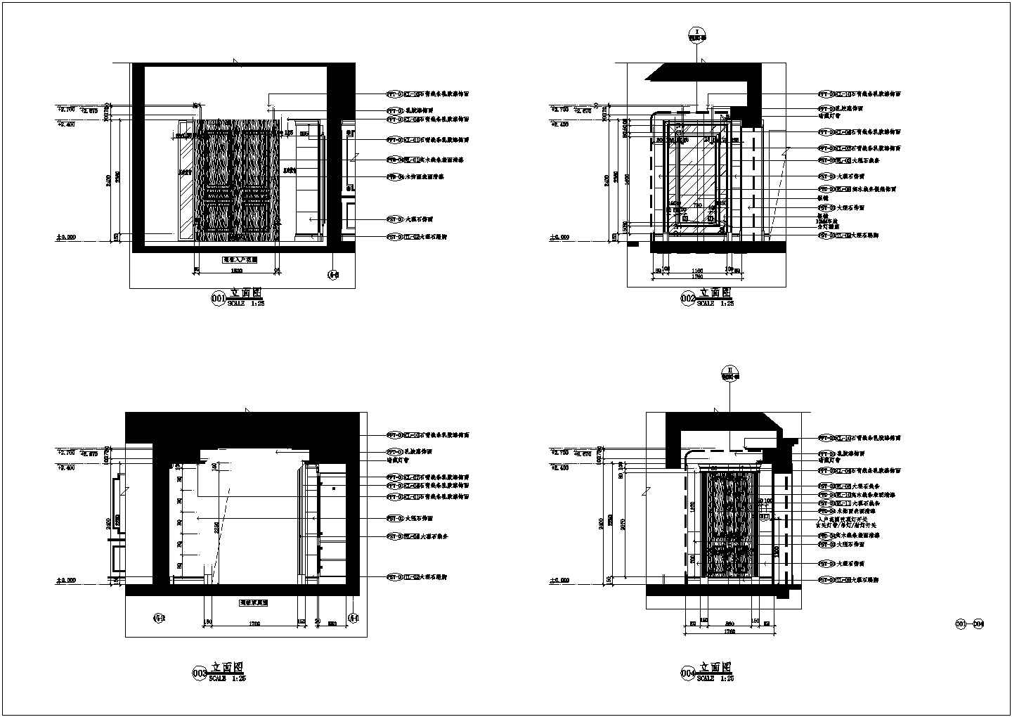 【杭州】欧式顶层大居室样板房设计装修施工图
