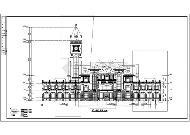 某地3层框剪欧式会所建筑设计施工图-图二