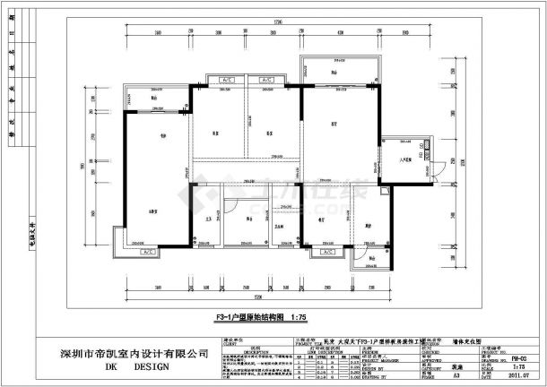 欧式古典风格样板房设计完整施工图-图一