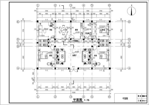 晋南农村单层砖混结构158㎡新居建筑和结构施工图纸-图二