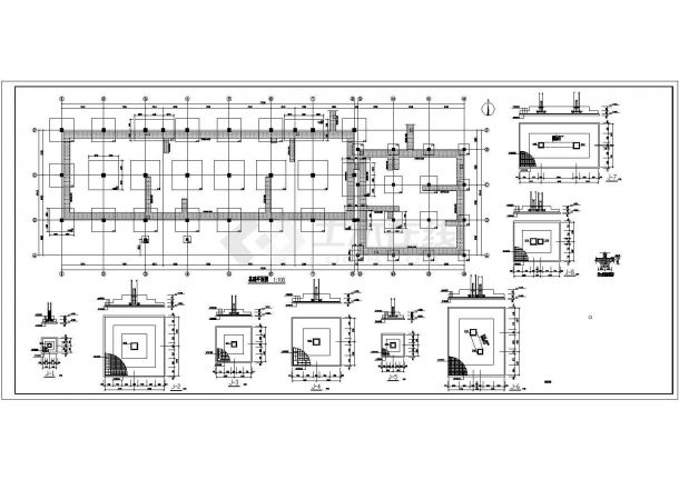 四层框架结构综合生产办公楼结构施工图-图一