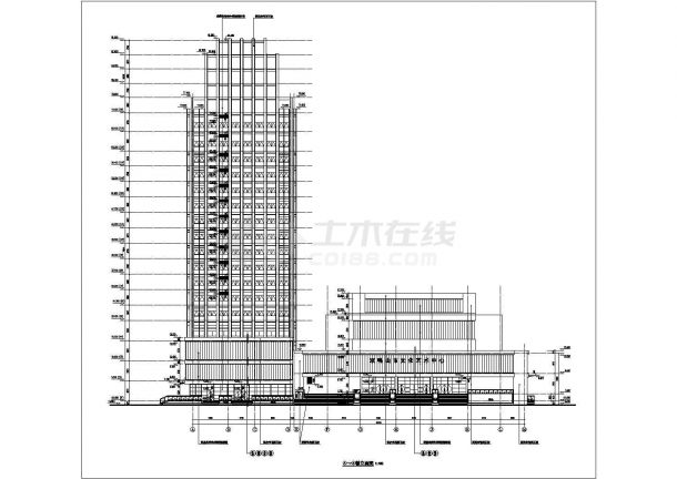 【黑龙江】17层框剪结构办公楼建筑施工图-图一
